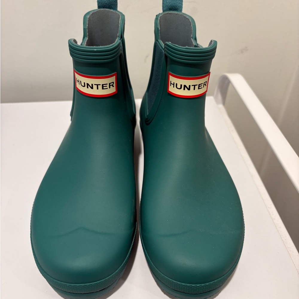 Hunter Chelsea Boots Teal
